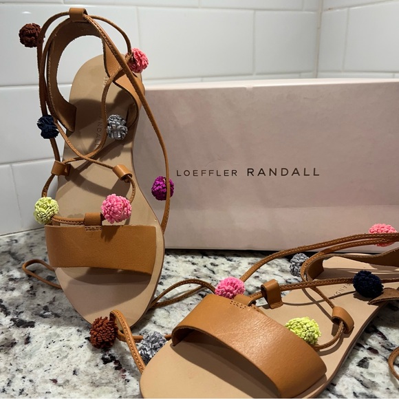 Loeffler Randall Shoes - ☀️NWT Loeffler Randall Saskia Pom Pom Sandals